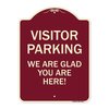 Signmission Parking Area Visitor Parking We Are Glad You Are Here! Heavy-Gauge Alum, 24" x 18", BU-1824-23471 A-DES-BU-1824-23471